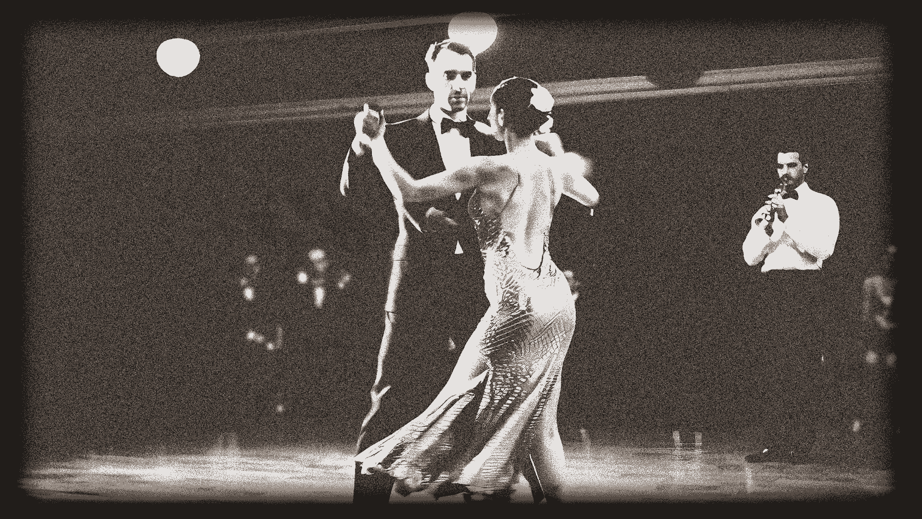 Abstract tango dancers